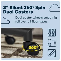 New 🔥 Serta At Home Serta Hannah Office Chair Black Bonded Leather 👏 -Deals Writing Desks Store 2404166 2 L