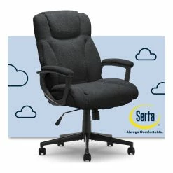 Buy 👏 Serta At Home Serta Connor Office Chair Black Microfiber 💯
