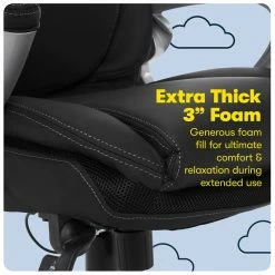 Buy 🔥 Serta At Home Serta Bryce Executive Office Chair With AIR Technology Black Bonded Leather 🥰 -Deals Writing Desks Store 2404176 3 L