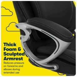 Buy 🔥 Serta At Home Serta Bryce Executive Office Chair With AIR Technology Black Bonded Leather 🥰 -Deals Writing Desks Store 2404176 5 L