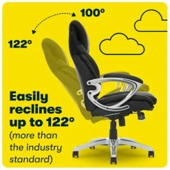 Buy 🔥 Serta At Home Serta Bryce Executive Office Chair With AIR Technology Black Bonded Leather 🥰 -Deals Writing Desks Store 2404176 8 L