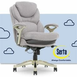 Budget 🤩 Serta At Home Serta Ergonomic Executive Office Chair With Back In Motion Technology Light Gray ✨