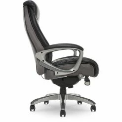 Flash Sale 🔔 Serta At Home Serta Lautner Traditional Faux Leather Gray Executive Office Chair 👏 -Deals Writing Desks Store 2404182 31 L