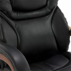 New 👍 Serta At Home Serta Conway Big And Tall Executive Office Chair With Wood Accents Black 🥰 -Deals Writing Desks Store 2404193 23 L