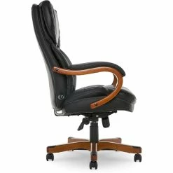 New 👍 Serta At Home Serta Conway Big And Tall Executive Office Chair With Wood Accents Black 🥰 -Deals Writing Desks Store 2404193 29 L