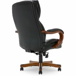 New 👍 Serta At Home Serta Conway Big And Tall Executive Office Chair With Wood Accents Black 🥰 -Deals Writing Desks Store 2404193 30 L