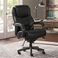 Cheapest 🧨 La-Z-Boy Office La-Z-Boy Delano Big & Tall Executive Office Chair Weathered Black 💯 -Deals Writing Desks Store 2404199 18 L