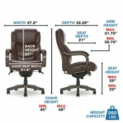 Coupon 🌟 La-Z-Boy Office La-Z-Boy Delano Big & Tall Executive Office Chair Weathered Brown 🔥 -Deals Writing Desks Store 2404200 19 L