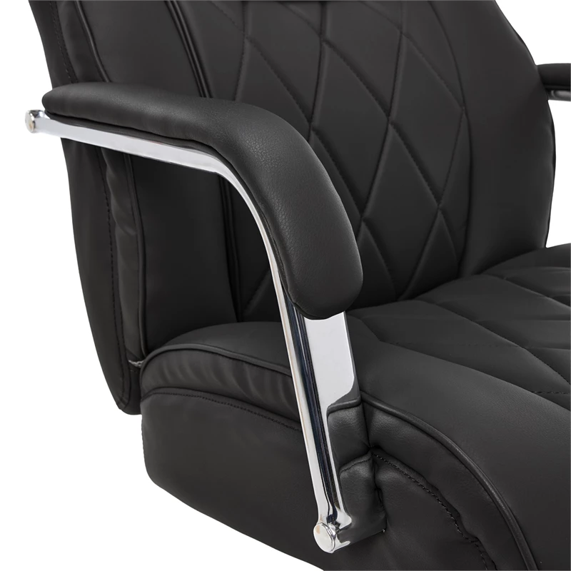 Promo 👍 La-Z-Boy Office La-Z-Boy Modern Faux Leather Quilted Leather Executive Office Chair Black 👍 7 Promo 👍 La-Z-Boy Office La-Z-Boy Modern Faux Leather Quilted Leather Executive Office Chair Black 👍 - Image 5