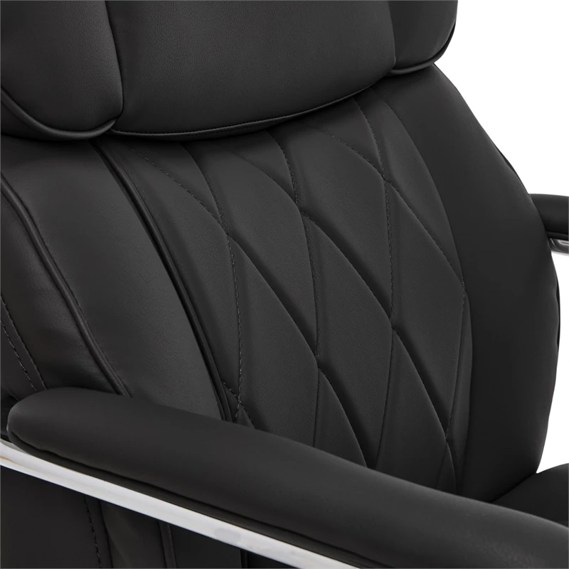 Promo 👍 La-Z-Boy Office La-Z-Boy Modern Faux Leather Quilted Leather Executive Office Chair Black 👍 8 Promo 👍 La-Z-Boy Office La-Z-Boy Modern Faux Leather Quilted Leather Executive Office Chair Black 👍 - Image 6
