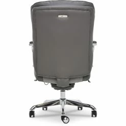 Coupon ⌛ La-Z-Boy Office La-Z-Boy Sutherland Modern Faux Leather Gray Leather Executive Office Chair Grey 👏 -Deals Writing Desks Store 2404202 29 L
