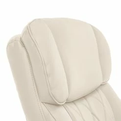 Budget 🎁 La-Z-Boy Office La-Z-Boy Sutherland Quilted Leather Executive Office Chair Ivory White 😀 -Deals Writing Desks Store 2404203 20 L