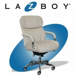 Best deal 😀 La-Z-Boy Office La-Z-Boy Sutherland Quilted Fabric Executive Office Chair Cream 👍