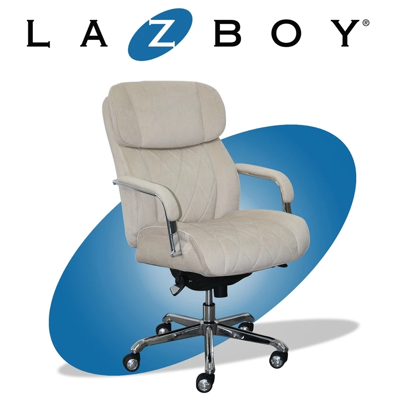 Best deal 😀 La-Z-Boy Office La-Z-Boy Sutherland Quilted Fabric Executive Office Chair Cream 👍 3 Best deal 😀 La-Z-Boy Office La-Z-Boy Sutherland Quilted Fabric Executive Office Chair Cream 👍
