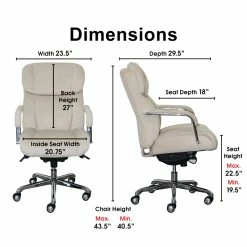 Best deal 😀 La-Z-Boy Office La-Z-Boy Sutherland Quilted Fabric Executive Office Chair Cream 👍 20 Best deal 😀 La-Z-Boy Office La-Z-Boy Sutherland Quilted Fabric Executive Office Chair Cream 👍 -Deals Writing Desks Store 2404204 3 L