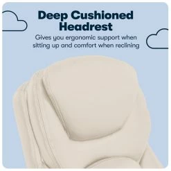 Brand new 😍 Serta At Home Serta Ergonomic Executive Office Chair With Back In Motion Technology Ivory ⌛ -Deals Writing Desks Store 2404205 12 L