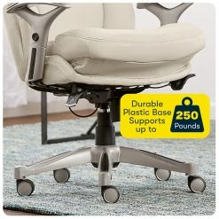 Brand new 😍 Serta At Home Serta Ergonomic Executive Office Chair With Back In Motion Technology Ivory ⌛ -Deals Writing Desks Store 2404205 16 L