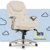 Brand new 😍 Serta At Home Serta Ergonomic Executive Office Chair With Back In Motion Technology Ivory ⌛ -Deals Writing Desks Store 2404205 17 L