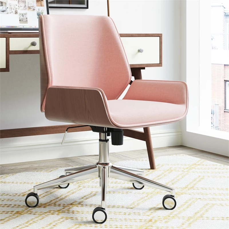 Best Sale 🤩 Elle Décor Elle Decor Ophelia Office Chair Blush Pink 👍 4 Best Sale 🤩 Elle Décor Elle Decor Ophelia Office Chair Blush Pink 👍 - Image 2