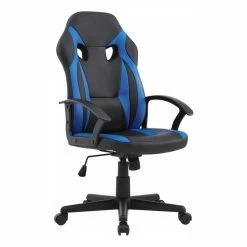 Best deal 💯 Linon Grayson Wood Gaming Office Chair In Blue 🧨