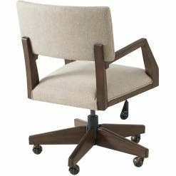 Best deal 💯 Riverside Furniture Sheffield Upholstered Office Swivel Chair In Rich Tobacco 🎉 -Deals Writing Desks Store 2417239 3 L