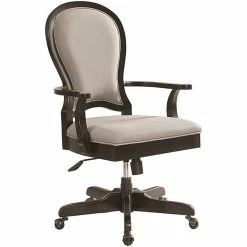 Best Pirce 😉 Riverside Furniture Clinton Hill Round Back Office Swivel Chair In Kohl Black ⭐