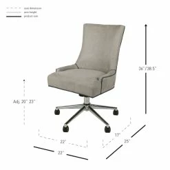 Hot Sale ๐ฅฐ New Pacific Direct Charlotte 23" Fabric Swivel Office Chair In Gray/Chrome โ 17 Hot Sale ๐ฅฐ New Pacific Direct Charlotte 23" Fabric Swivel Office Chair In Gray/Chrome โ -Deals Writing Desks Store 2422355 7 L