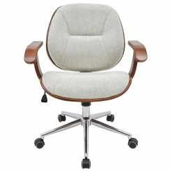Coupon ❤️ New Pacific Direct Samuel 21" Fabric Bamboo Office Chair With Armrest In Beige 👏 -Deals Writing Desks Store 2422823 2 L