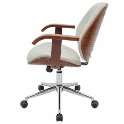 Coupon ❤️ New Pacific Direct Samuel 21" Fabric Bamboo Office Chair With Armrest In Beige 👏 -Deals Writing Desks Store 2422823 3 L