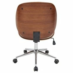 Best Pirce 🥰 New Pacific Direct Shaun 21" Fabric Bamboo Office Chair In Linen Beige/Walnut ⌛ -Deals Writing Desks Store 2422832 4 L
