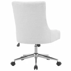 Outlet 🥰 New Pacific Direct Charlotte 23" Faux Fur Fabric Office Chair In White 🔔 -Deals Writing Desks Store 2422912 5 L