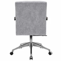 Cheap 🌟 New Pacific Direct Tobin 22" Fabric Office Chair In Smash Gray/Chrome 🤩 -Deals Writing Desks Store 2422930 4 L