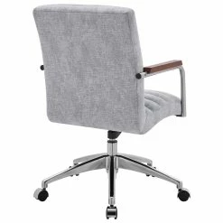 Cheap 🌟 New Pacific Direct Tobin 22" Fabric Office Chair In Smash Gray/Chrome 🤩 -Deals Writing Desks Store 2422930 5 L