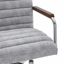 Cheap 🌟 New Pacific Direct Tobin 22" Fabric Office Chair In Smash Gray/Chrome 🤩 -Deals Writing Desks Store 2422930 6 L
