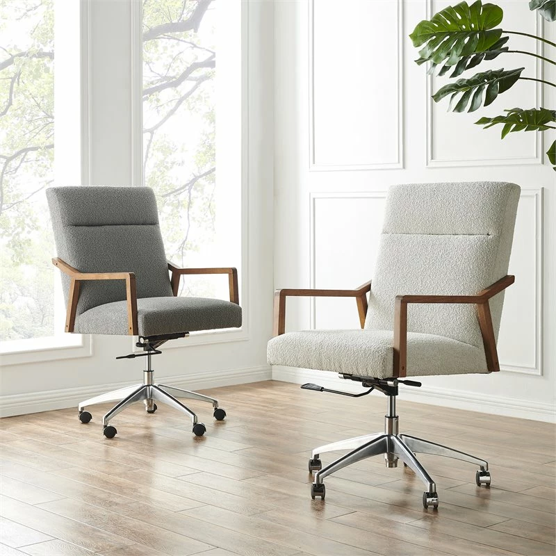 Deals 🌟 New Pacific Direct Kendrick 23.5" Fabric Office Chair In Boucle Gray/Chrome ✨ 10 Deals 🌟 New Pacific Direct Kendrick 23.5" Fabric Office Chair In Boucle Gray/Chrome ✨ - Image 8