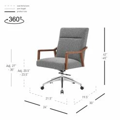 Deals 🌟 New Pacific Direct Kendrick 23.5" Fabric Office Chair In Boucle Gray/Chrome ✨ 19 Deals 🌟 New Pacific Direct Kendrick 23.5" Fabric Office Chair In Boucle Gray/Chrome ✨ -Deals Writing Desks Store 2422947 8 L