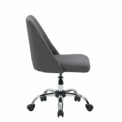 Flash Sale 😍 CorLiving Marlowe Fabric Upholstered Armless Task Chair In Dark Gray 🔥 -Deals Writing Desks Store 2423244 10 L