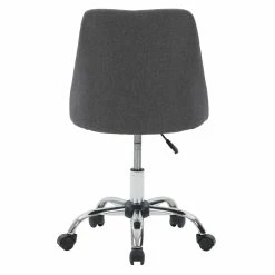 Flash Sale 😍 CorLiving Marlowe Fabric Upholstered Armless Task Chair In Dark Gray 🔥 -Deals Writing Desks Store 2423244 11 L