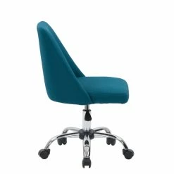 Best reviews of 🤩 CorLiving Marlowe Fabric Upholstered Armless Task Chair In Dark Blue 😉 -Deals Writing Desks Store 2423245 10 L