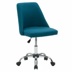 Best reviews of 🤩 CorLiving Marlowe Fabric Upholstered Armless Task Chair In Dark Blue 😉
