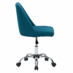 Best reviews of 🤩 CorLiving Marlowe Fabric Upholstered Armless Task Chair In Dark Blue 😉 -Deals Writing Desks Store 2423245 9 L
