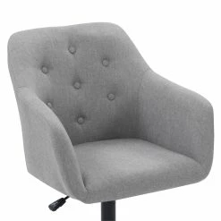 New ⌛ CorLiving Marlowe Fabric Upholstered Button Tufted Task Chair In Light Gray 👍 -Deals Writing Desks Store 2423246 L