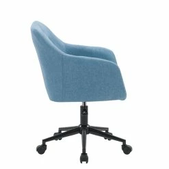 Deals 🔥 CorLiving Marlowe Fabric Upholstered Button Tufted Task Chair In Light Blue 🔥 -Deals Writing Desks Store 2423247 10 L
