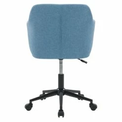 Deals 🔥 CorLiving Marlowe Fabric Upholstered Button Tufted Task Chair In Light Blue 🔥 -Deals Writing Desks Store 2423247 11 L