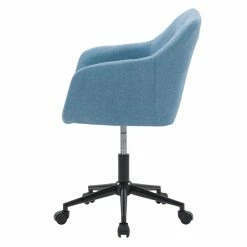 Deals 🔥 CorLiving Marlowe Fabric Upholstered Button Tufted Task Chair In Light Blue 🔥 -Deals Writing Desks Store 2423247 12 L