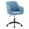 Deals 🔥 CorLiving Marlowe Fabric Upholstered Button Tufted Task Chair In Light Blue 🔥 -Deals Writing Desks Store 2423247 8 L