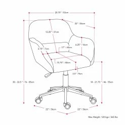 Best reviews of 😀 CorLiving Marlowe Fabric Upholstered Task Chair In Off White 🔔 -Deals Writing Desks Store 2423248 3 L