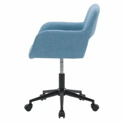 Outlet ✔️ CorLiving Marlowe Fabric Upholstered Task Chair In Light Blue 😍 -Deals Writing Desks Store 2423249 12 L