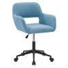 Outlet ✔️ CorLiving Marlowe Fabric Upholstered Task Chair In Light Blue 😍 -Deals Writing Desks Store 2423249 8 L