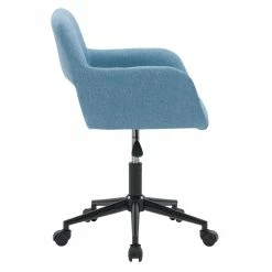 Outlet ✔️ CorLiving Marlowe Fabric Upholstered Task Chair In Light Blue 😍 -Deals Writing Desks Store 2423249 9 L